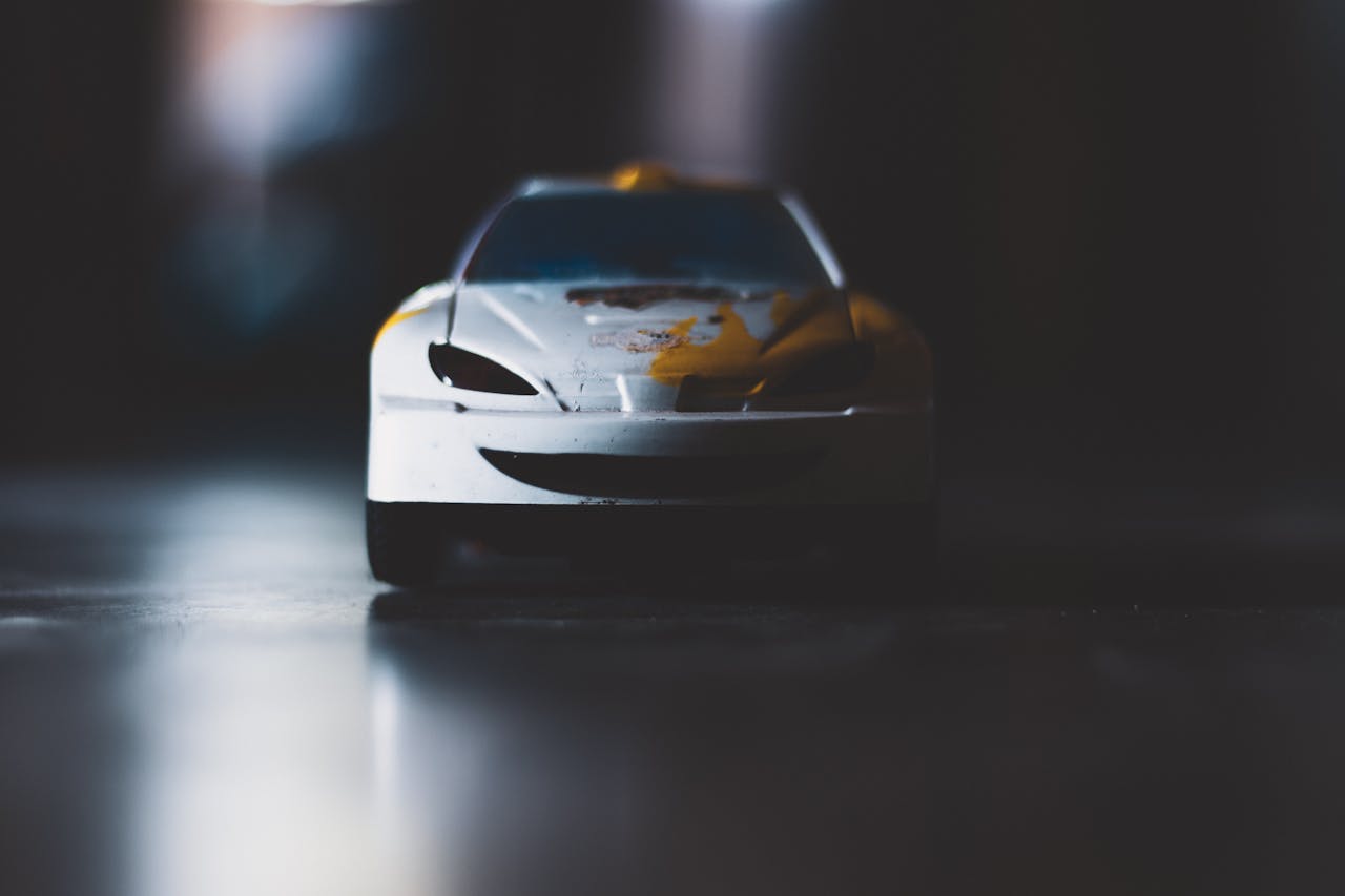 Macro Photography of Toy Car